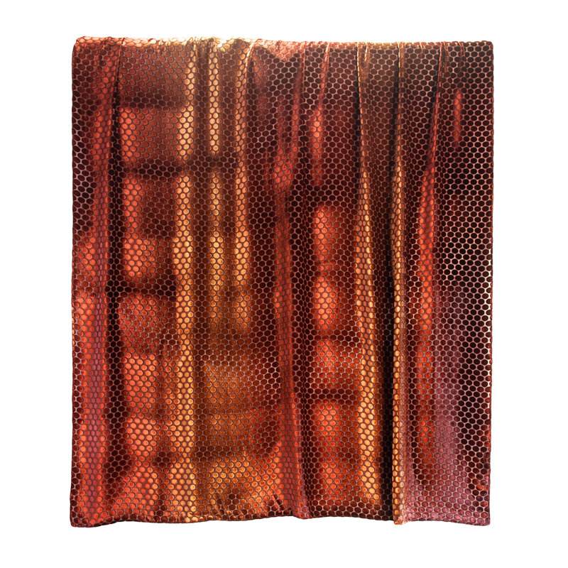Dots Sheer Baby Hem Throw, Paprika, 52" W x 74" L