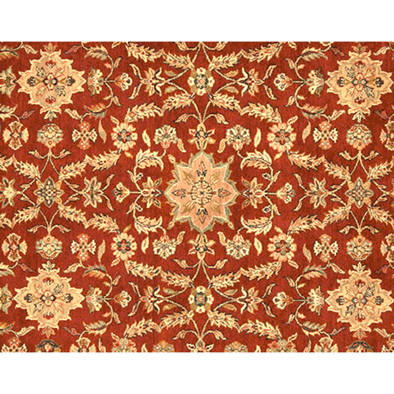 High-Quality Hand-Knotted Red And Gold Area Rug