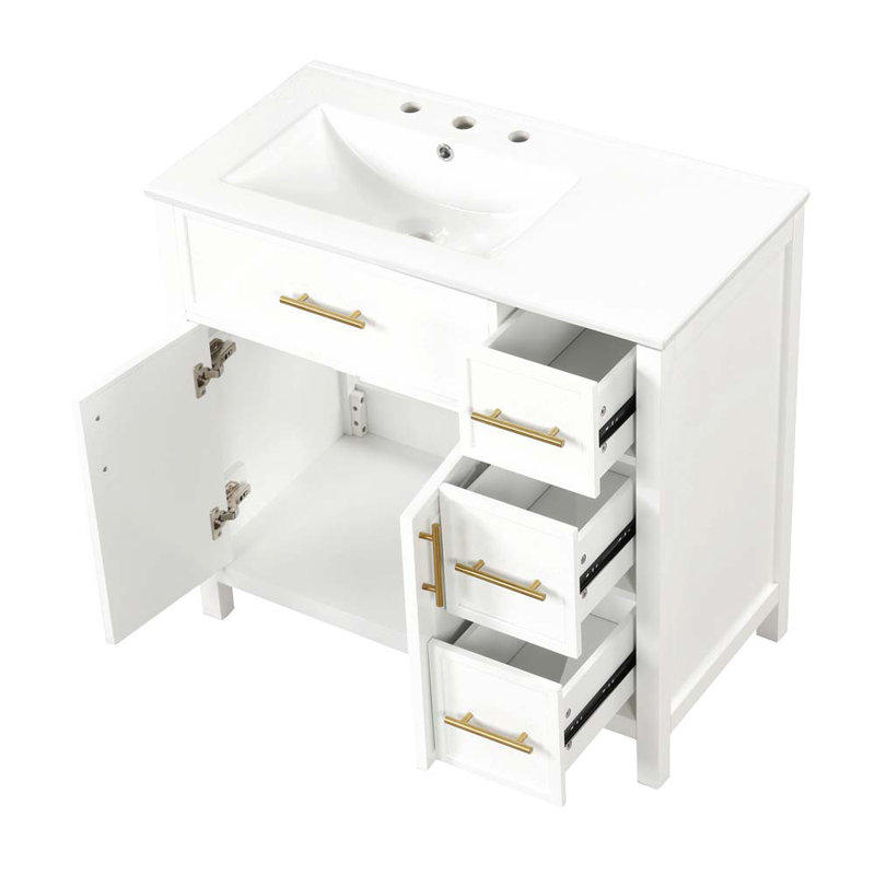 Meuble-lavabo simple 18,3 po avec comptoir