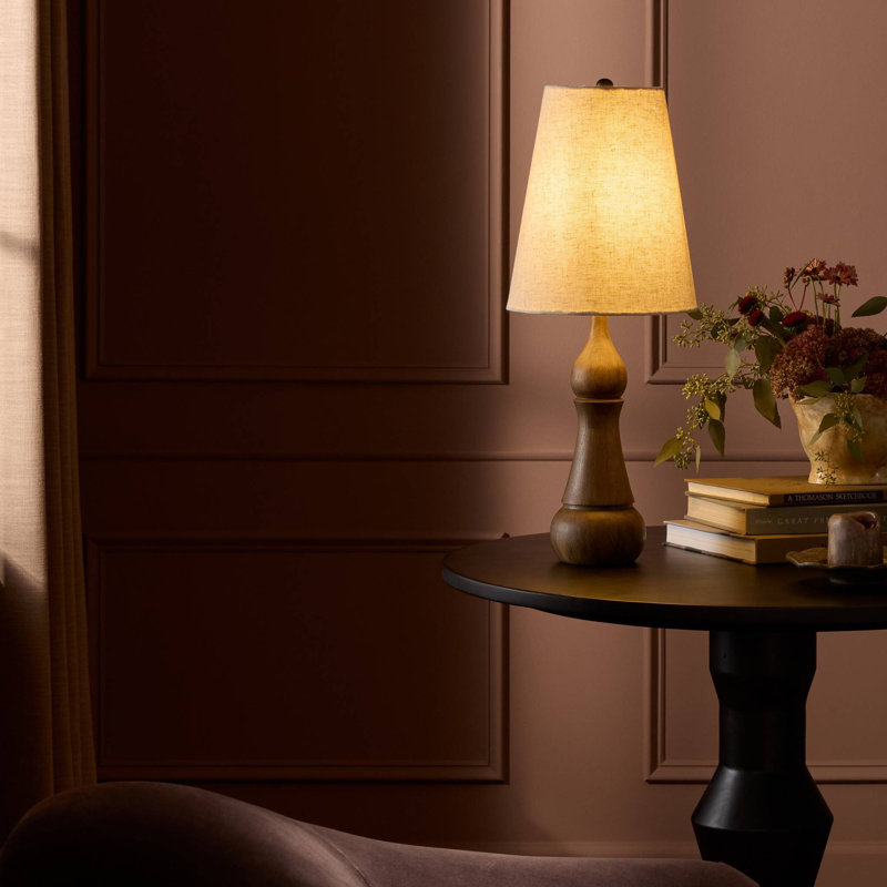 Santano Table Lamp-Fawn Oak