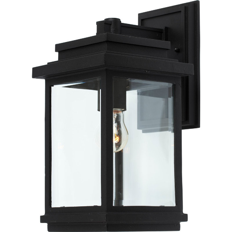Lanterne murale d'extérieur à 1 ampoule H 14 po Fremont, Noir