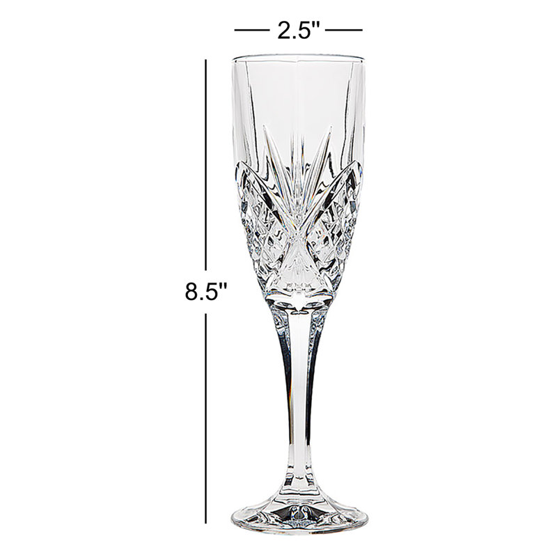 Dublin Crystal Flute Glass 6oz