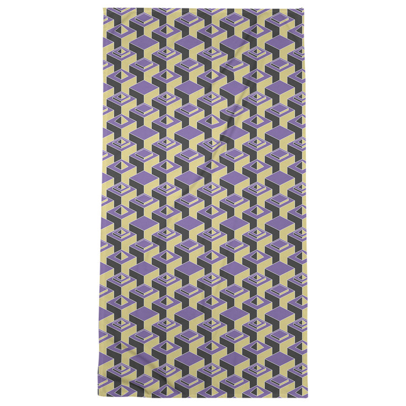 Jordao Bath Towel, Purple/Yellow