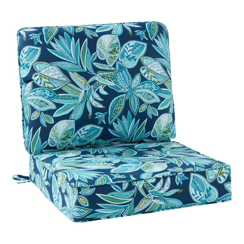 Outdoor 2-Piece Deep Seat Cushion Set, Botanical Crestwood