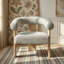 Ensemble de 2 fauteuils demi-tonneau rembourrés Mid-Century-2023504224