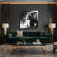 Faune, grizzly noir, art mural sur toile