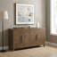 Armoire de rangement rustique de conception moderne 1 pièce Buffet à finition brune avec cadre réglable et cadre robuste