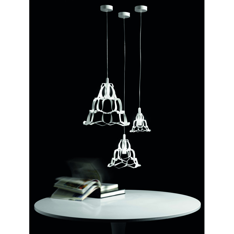 Anaïs 1 - Light Unique/Statement Pendant, White, 150 cm H x 30 cm Diameter