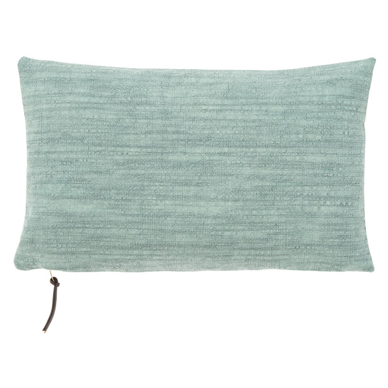 Teal Blue Green Rectangular Cotton Throw Pillow