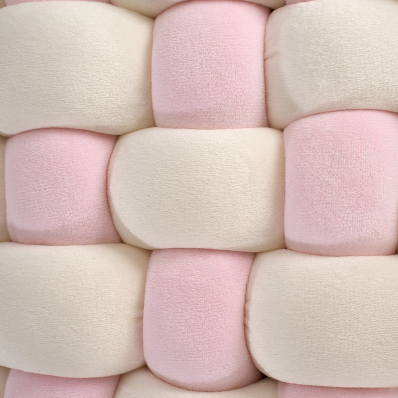 Rectangle Backrest Cushion, Cream/Pink