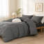 Premium Reversible Duvet Cover Set with Zipper Closure and Corner Ties-122112993