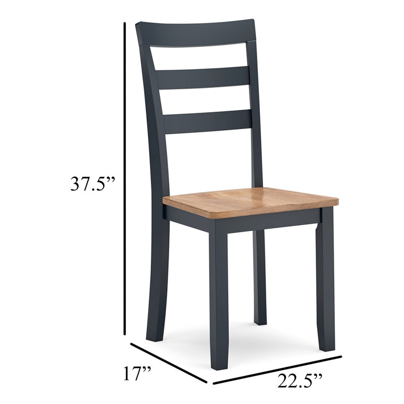 Ensemble de 2 chaises d'appoint Gasy, Bleu
