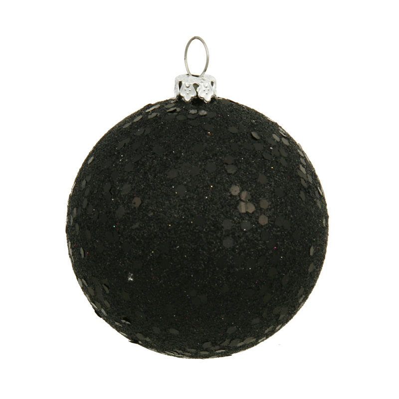 Ornement boule 4 po, Noir