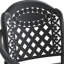 4 chaises de patio en aluminium coulé noir avec des meubles et des coussins - empilables et noirs
