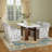 Dining Set Mid-Century Modern Wooden Table & Upholstered Chair Set For Home, Kitchen, Dining Room-1109171715-1109077636