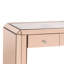 Table de coiffeuse avec plateau en verre Slay Station Deanna, 3 tiroirs à fermeture douce et boutons de tiroir Crystal Lux