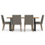 Ensemble de salle à manger 7 pièces Bartow / Watkins avec table en bois de manguier massif et 6 chaises rembourrées-106589028