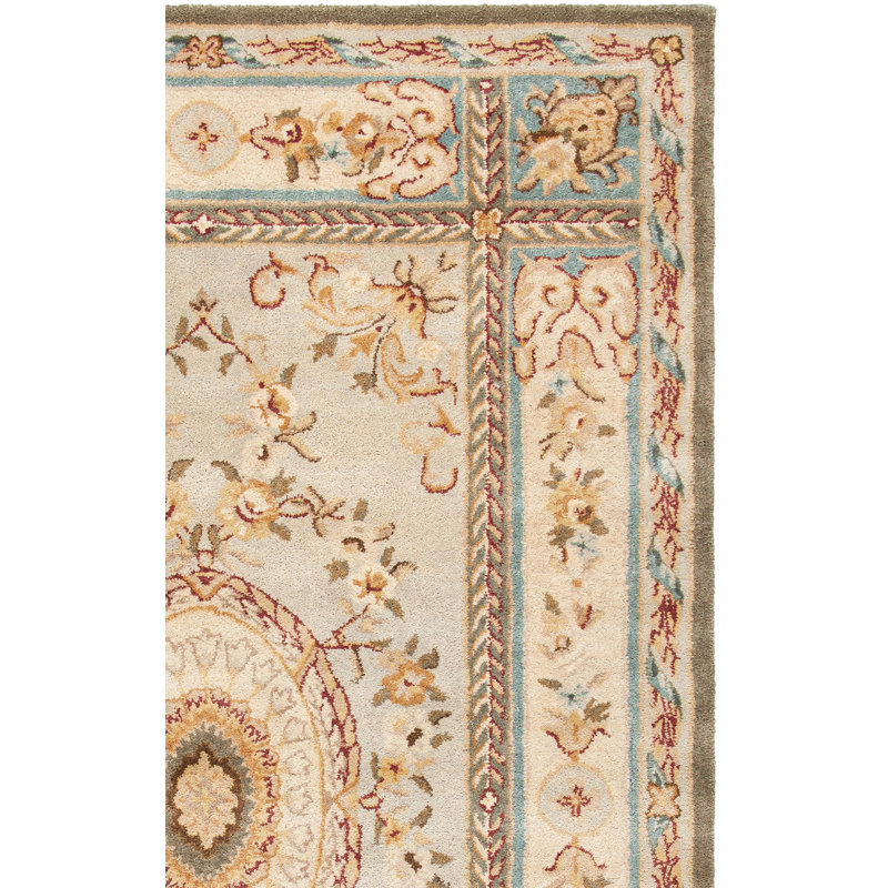 Tapis oriental en laine touffeté à la main Molter Bergama, Tapis de couloir 2 pi 3 po x 12 pi