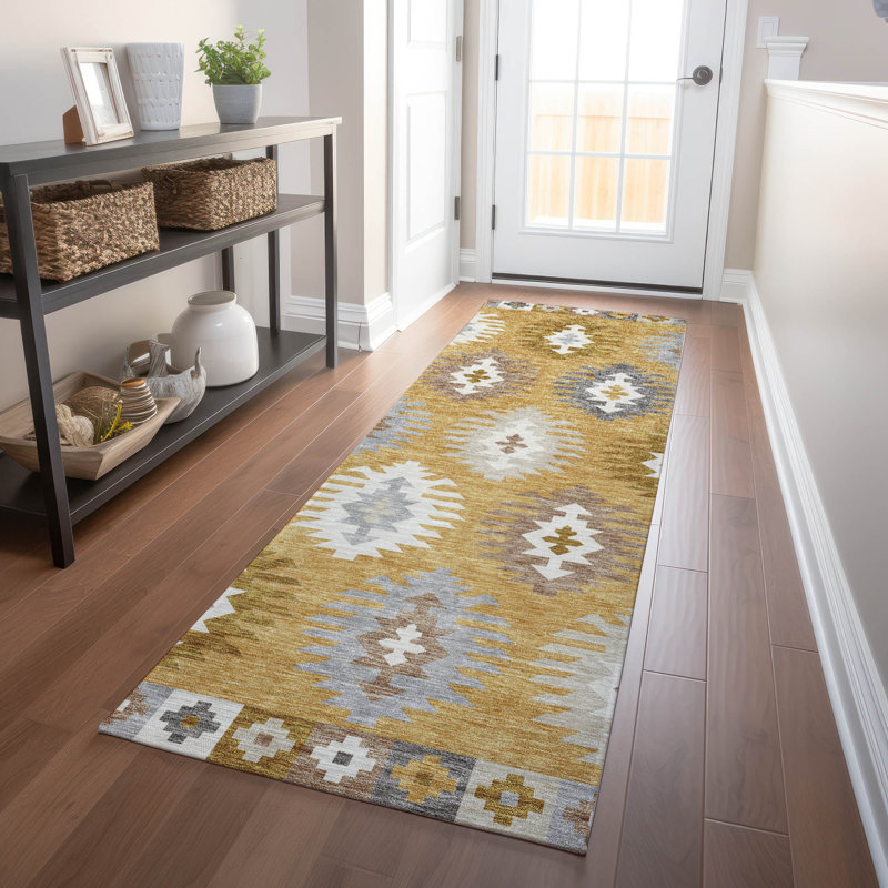 Chayden Flatweave Washable Southwestern Indoor / Outdoor Rug, Runner 2'3" x 7'6"