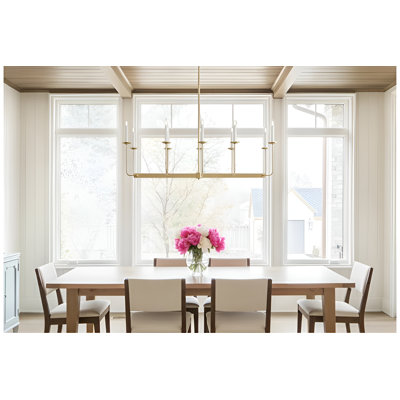 10-light 47" Linear Branch Chandelier In Premium Polished Brass
