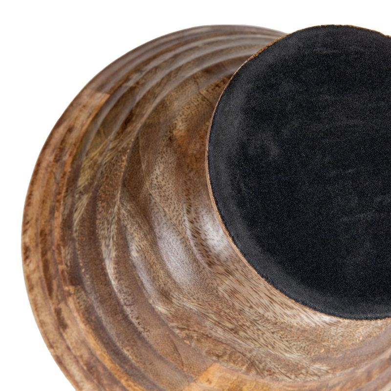 World Menagerie Scollo Wood Serving Bowl, Dark Brown