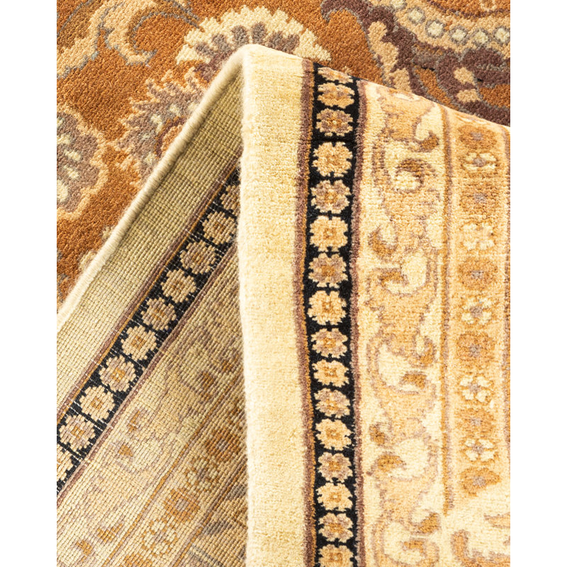 Ivory Hand-Knotted Wool Geometric 8' x 10' Area Rug