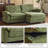 Shugar 83.2'' W Double-Layer Cushion Comfy Cloud Loveseats With One Ottoman-109954456
