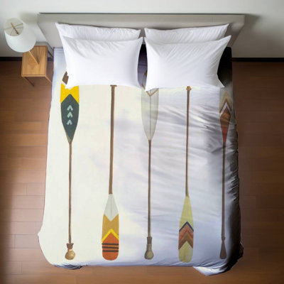 Housse de couette Contemporary Canoe Paddles Brown - Home Decor