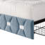 LIT DE GRANDE TAILLE EN VELOURS BLEU CLAIR-129424100-129424102