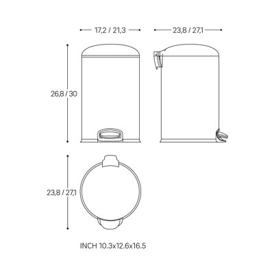 Step On Waste Bin - 0.8L