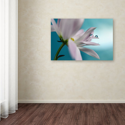 Art mural sur toile tendue - «In Turquoise Company» de Heidi Westum pour décoration de salon, de chambre à coucher ou de bureau - 16 x 24