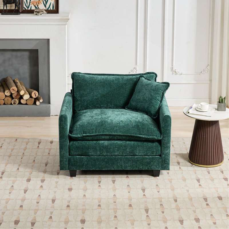 Coussin rembourré double couche Cloud, Vert