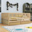 Wooden Daybed with Safety Guardrails and Convertible Split Design-720092950-720092948