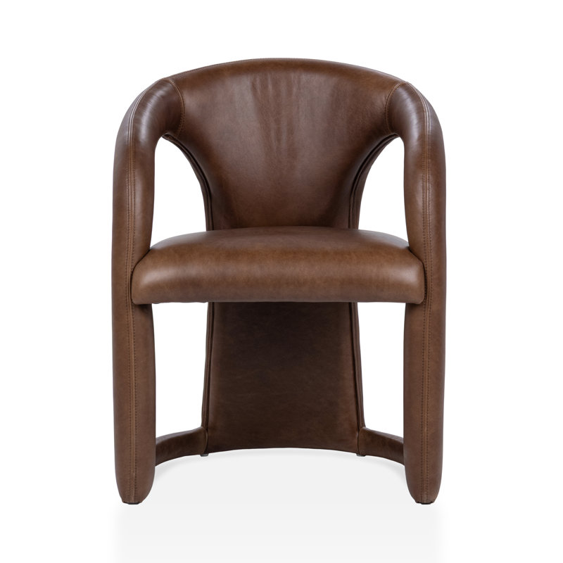 Archie Upholstered Arm Chair, Brown