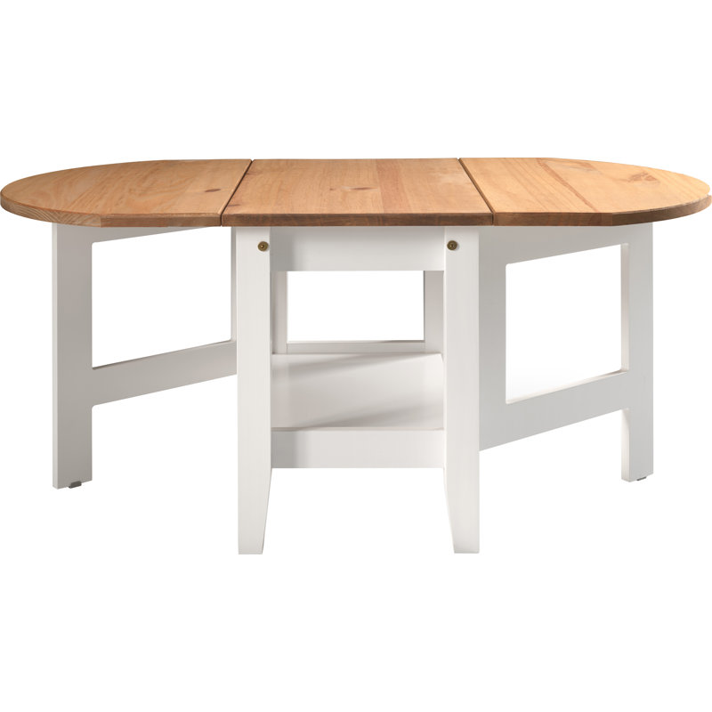Allbritton Drop Leaf Coffee Table, White