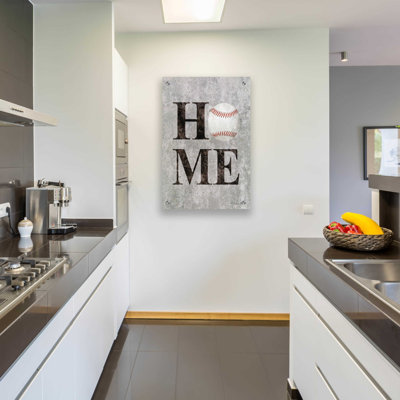«Baseball Home» par Susan Ball, art mural en verre acrylique