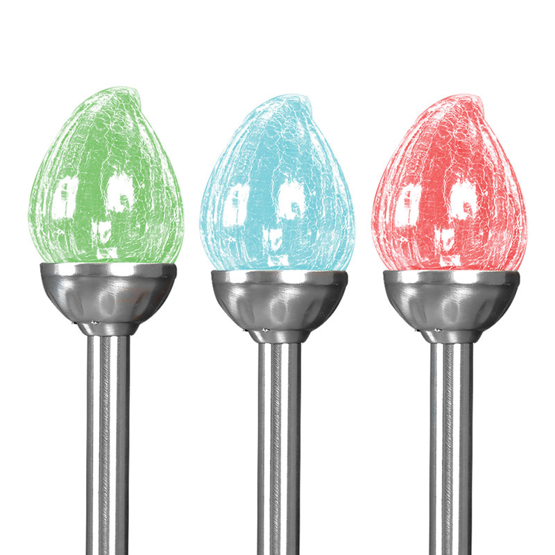 Stainless Steel Low Voltage Solar Powered Integrated LED Metal Pathway Light