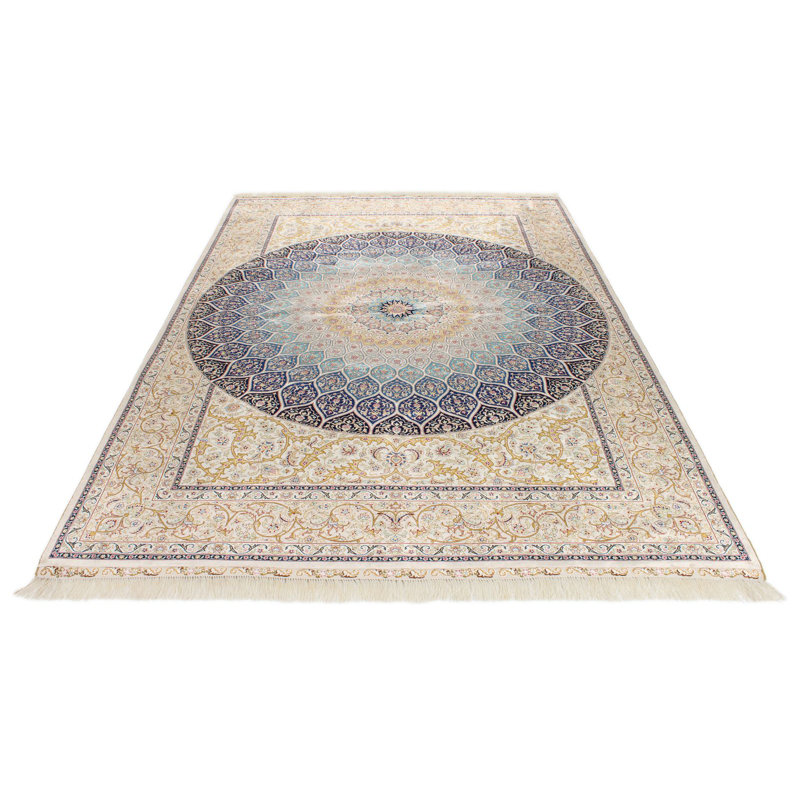Tapis turc ivoire et multicolore 6 x 9