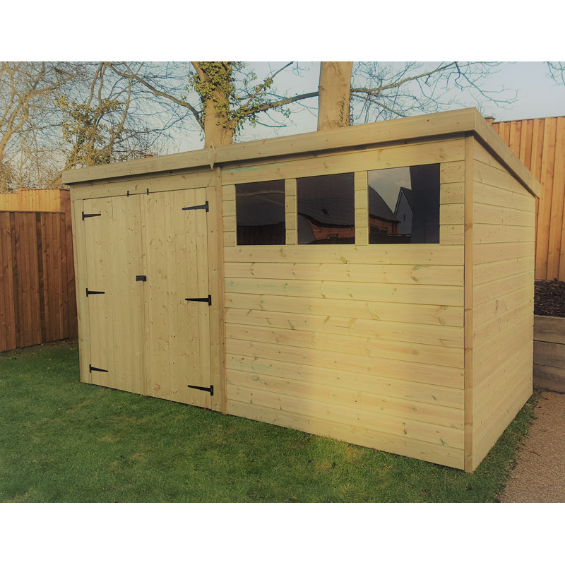 Shiplap Pent Wooden Shed, 14ft. W x 6ft. D