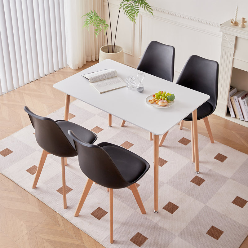 Quade Upholstered Dining Chair, Black, 4