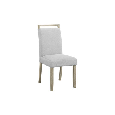 Ensemble de chaises de salle à manger contemporaines rembourrées à dossier plein 2 pièces gris