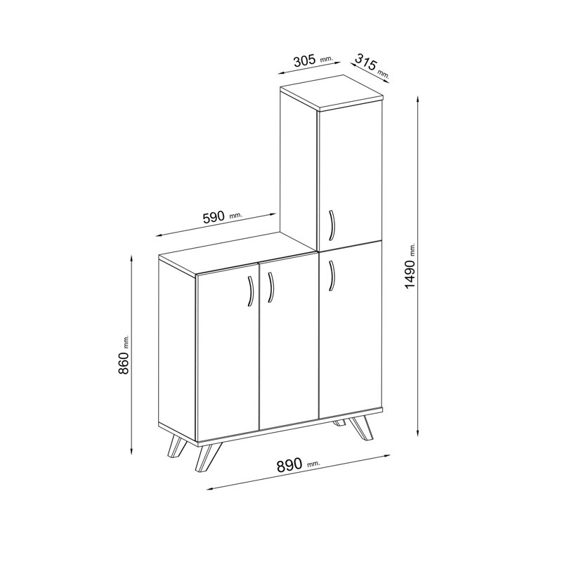 Cabinet with Storage Valiant