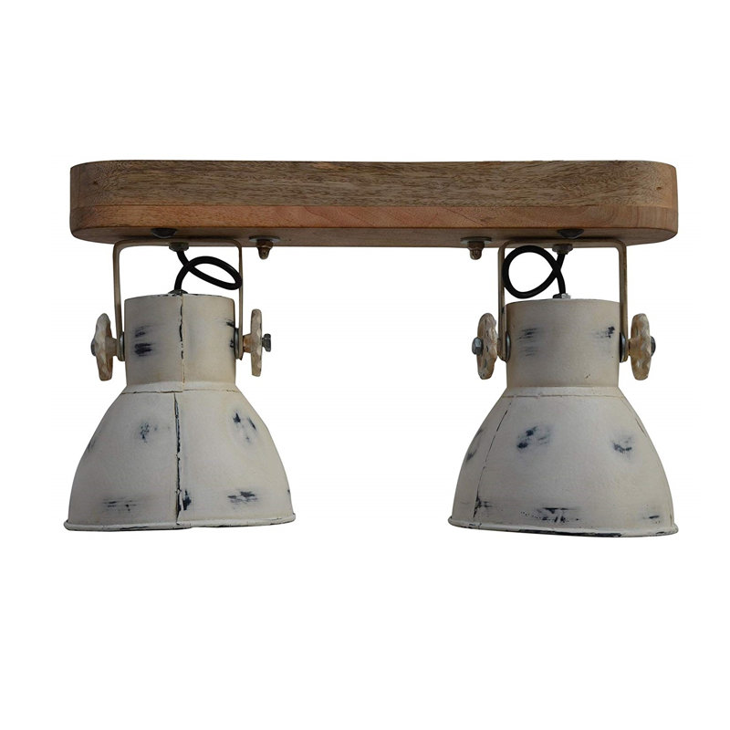 Palmerston 2-Light Directional & Spotlight, Blanc crème, H 12 po x l 8 po x P 7 po