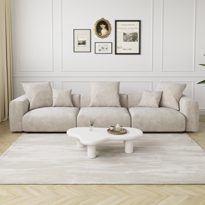 Canapé modulaire rembourré 3 places Corduroy