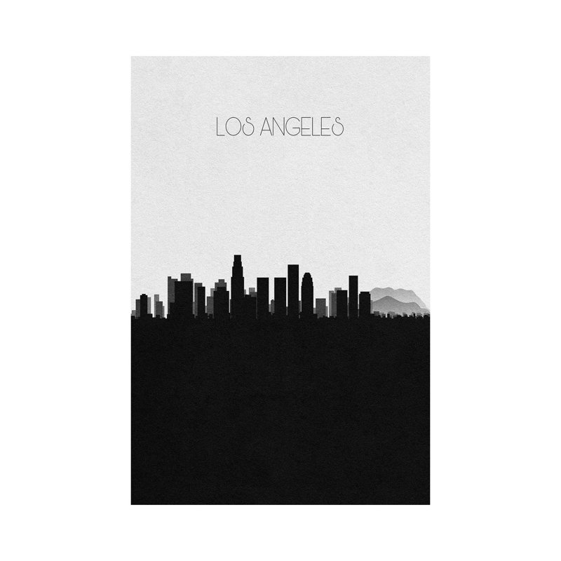 Los Angeles, California City Skyline by Ayse Deniz Akerman - Wrapped Canvas Gallery-Wrapped Canvas Giclée