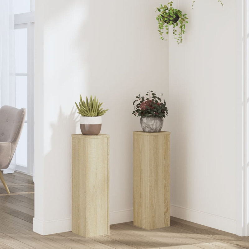  Ensemble de 2 porte-plantes en bois d'ingénierie Sonoma