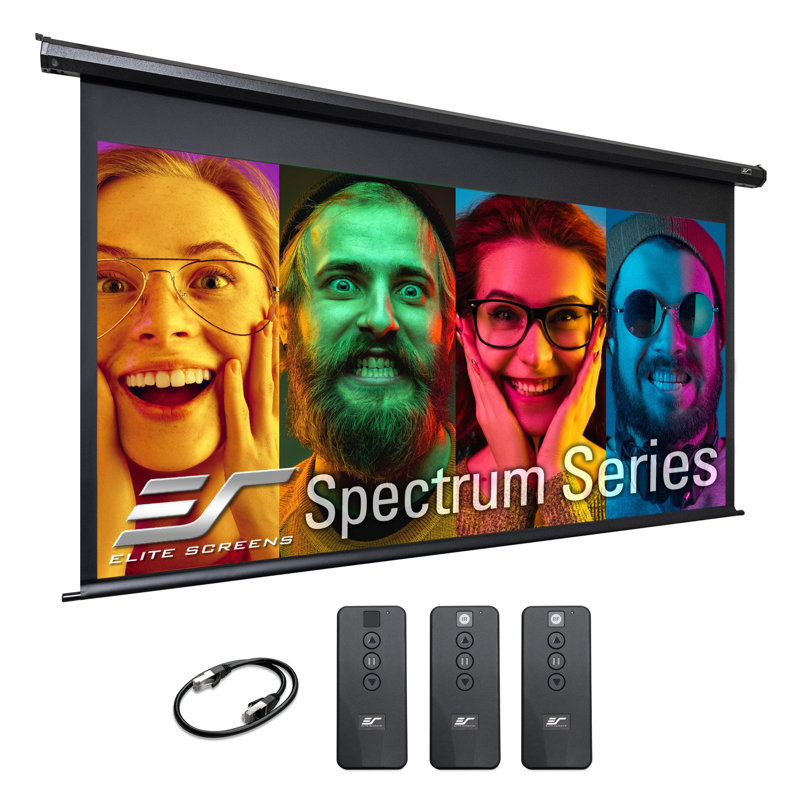 Écran de projection blanc mat Spectrum Electric, 16: 9, boîtier noir, 105