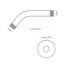 1/2 NPT × 4,8 po Bras de douche mural rond avec bride Sure Grip en nickel brossé (paquet de 1)