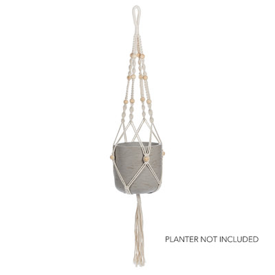 Jardinière suspendue en macramé