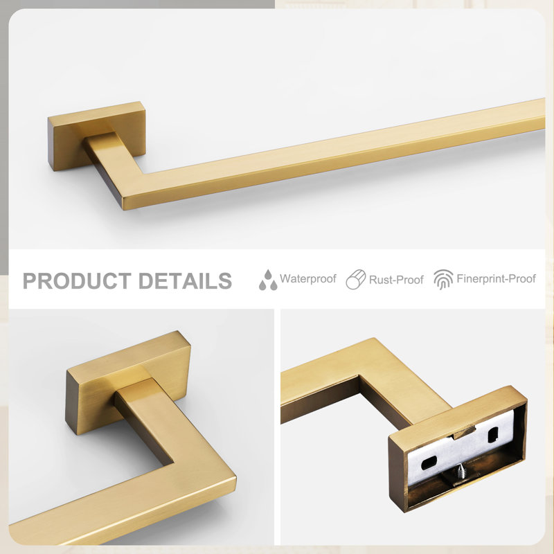 5 - Piece Bathroom Hardware Set, Gold